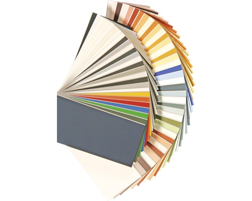 Farbfächer mit verschiedenen Farbtönen zur Farbauswahl