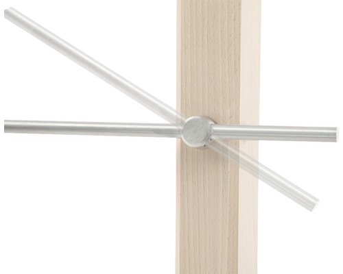 Kleiderstangenhalterung mit beweglicher Stange und Holzpfosten