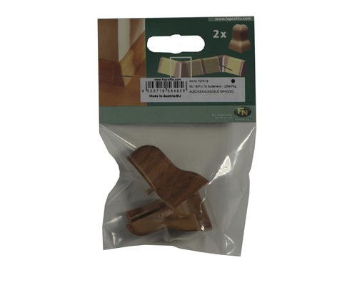 Außenecken für Sockelleisten, zwei Stück in einer Verpackung.
