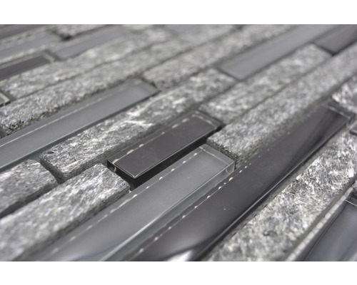 Mosaikfliese aus Stein und Glas