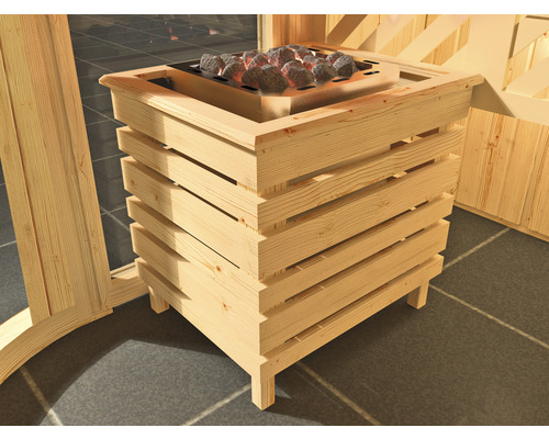 Holz Saunaofen mit Saunasteinen