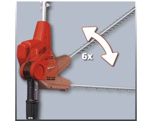 Einhell Heckenschere mit sechsfach verstellbarem Schneidkopf