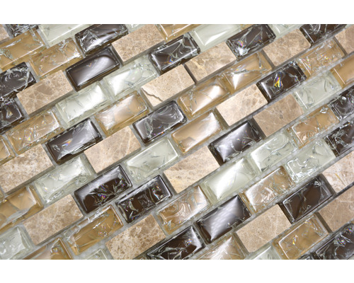 Mosaikfliese aus Glas und Stein