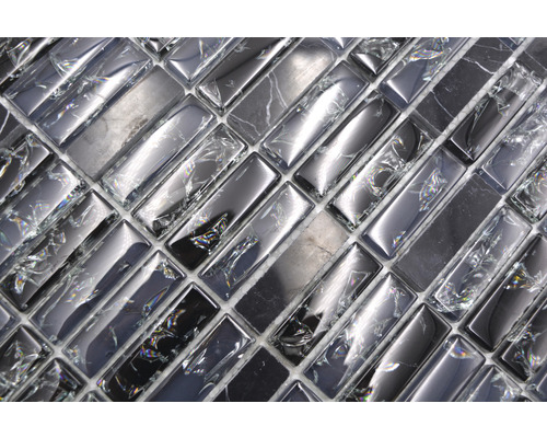 Mosaikfliese aus Glas und Naturstein, Detailansicht