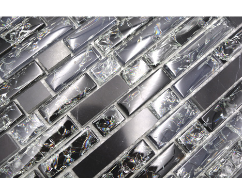 Mosaikfliese aus Glas und Stein