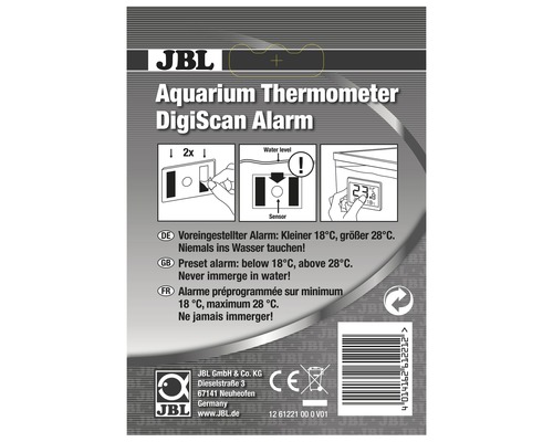 JBL Aquarium Thermometer DigiScan Alarm