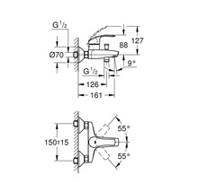 Badewannenarmatur Grohe Eurosmart DN15 33300002 chrom glänzend-thumb-1 Badewannenarmatur Grohe Eurosmart DN15 33300002 chrom glänzend-thumb-1