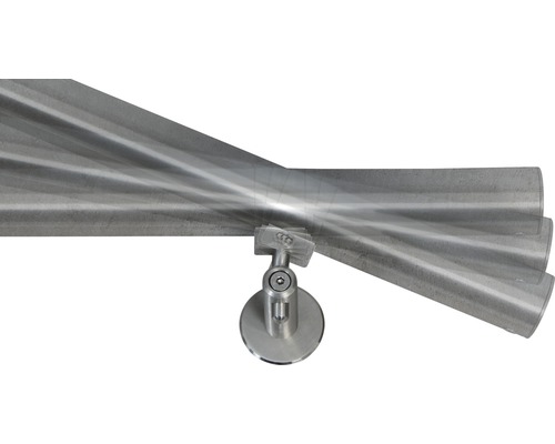 Edelstahl-Handlauf mit Handlaufhalter zur Wandmontage