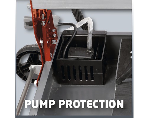 Pumpe einer Fliesenschneidmaschine mit Pumpenschutz