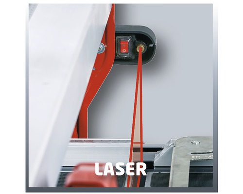 Laserfunktion einer Fliesenschneidmaschine im Detail