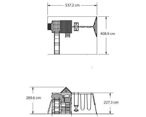 Abmessungen Spielturm