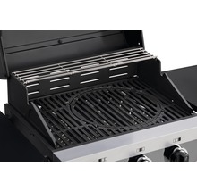 Gasgrill Enders Brooklyn 3 Brenner 54 x 113 x 106,5 cm schwarz silber inkl. Deckelthermometer, Grillrost, Warmhalterost, Seitenablage, Fettauffangschale Grillrost Edelstahl