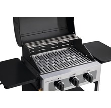 Gasgrill Enders Brooklyn 3 Brenner 54 x 113 x 106,5 cm schwarz silber inkl. Deckelthermometer, Grillrost, Warmhalterost, Seitenablage, Fettauffangschale Grillrost Edelstahl