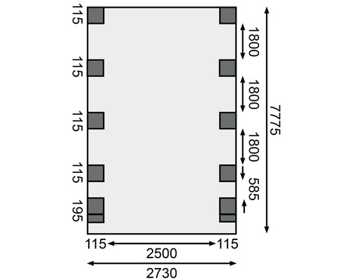 Grundriss mit Maßangaben