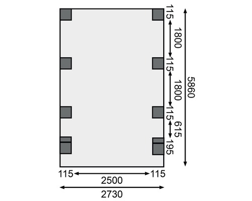 Grundriss mit Maßangaben