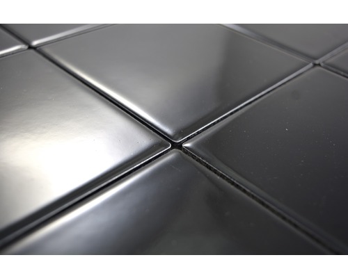 Nahaufnahme von glänzenden, quadratischen Fliesen