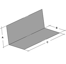 PRECIT Aluminium Winkelblech ohne Wasserfalz 1000 x 125 x 125 mm-thumb-1