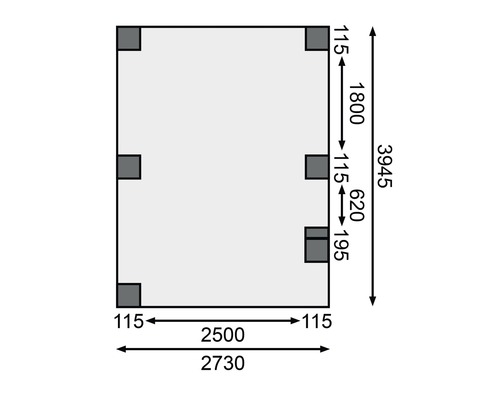 Grundriss mit Maßangaben