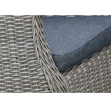 Gartensessel Destiny LUNA, Polyrattan + Aluminium, vintage grau