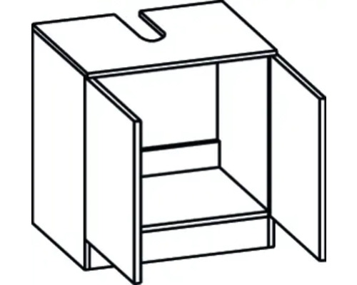 Waschtischunterschrank mit zwei Türen
