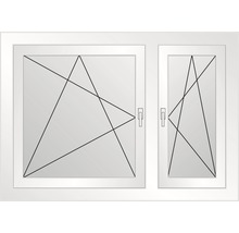 Kunststofffenster 2.Flg. ESG ARON Basic weiß/anthrazit 1050x1600 mm (2/3-1/3)-thumb-4