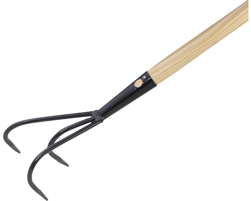 Gartengabel mit Holzgriff und drei Zinken