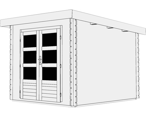 Holzgartenhaus mit Doppeltür