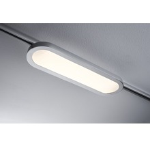 Ovale LED-Deckenleuchte auf einer Schiene