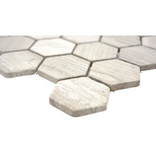 Sechseckige Mosaikfliesen aus Naturstein