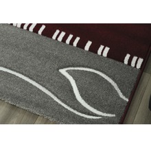 Teppich mit modernem Muster in Grau und Burgunderrot