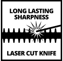 Symbol für langanhaltende Schärfe des Laserschnittmessers