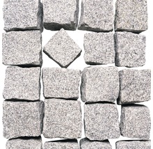 Pflasterstein Quadratpflaster Mosaikpflaster Granit grau 9 x 9 x 9 cm-thumb-4