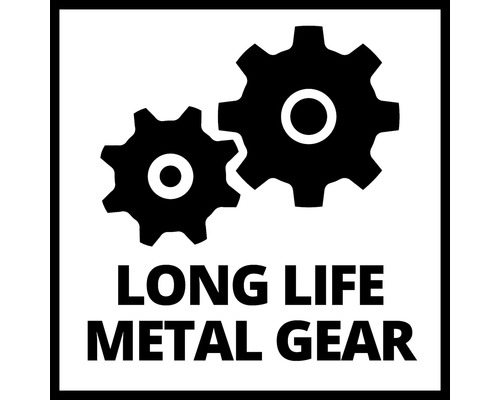 Langlebiges Metallgetriebe Symbol
