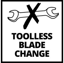 Symbol für werkzeuglosen Klingenwechsel