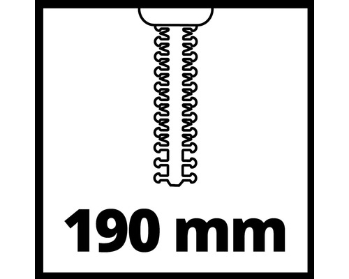 Symbol für 190 Millimeter Schnittlänge