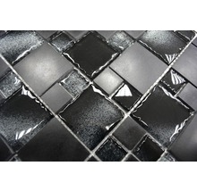 Glasmosaik XCM MC709 30,0x30,0 cm schwarz-thumb-3