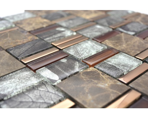 Mosaikfliesen aus Glas und Stein