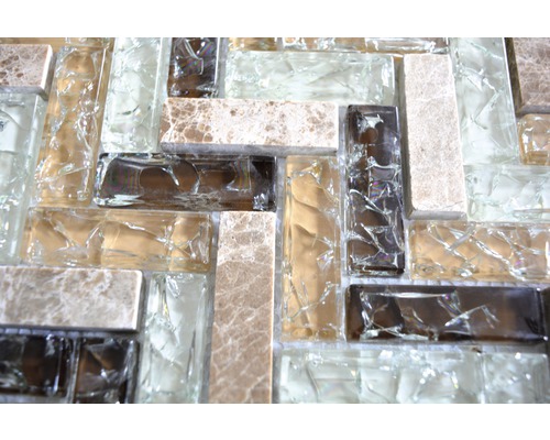 Mosaikfliesen aus Glas und Stein