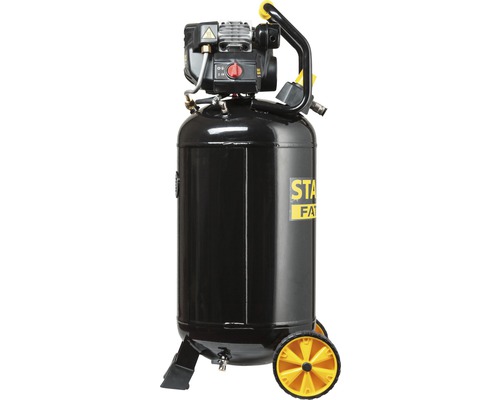 Schwarzer Stanley FATMAX Kompressor mit Rädern