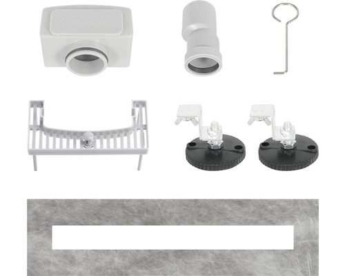 Aufsicht auf verschiedene Siphon-Zubehörteile