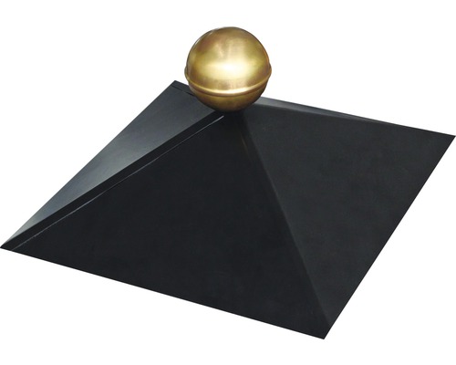 Pfostenabdeckung in Pyramidenform mit Kugelaufsatz
