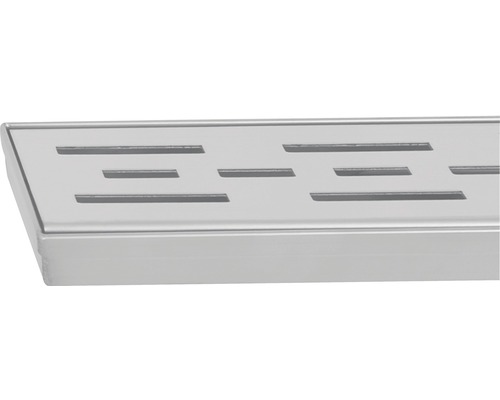 Edelstahl Duschrinne mit Schlitzmuster