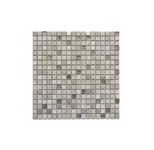 Quadratische Mosaikfliese mit Glasakzenten für Wand- und Bodengestaltung