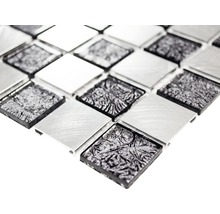 Mosaikfliese aus Glas und Aluminium