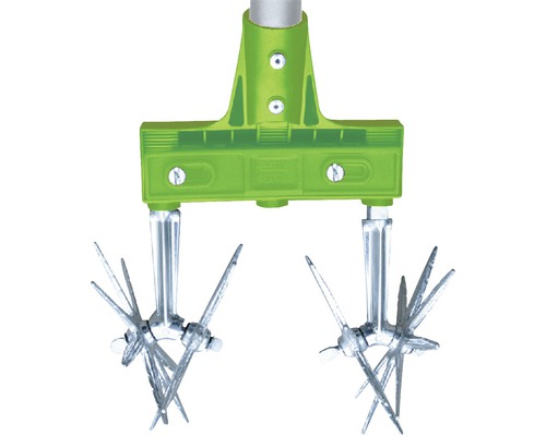 Gartengerät mit rotierenden Zinken zur Bodenbearbeitung