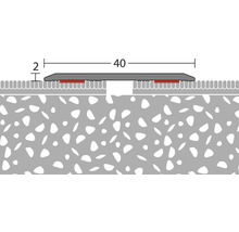 Illustration eines Übergangsprofils mit den Maßen 40 mal 2 Millimeter