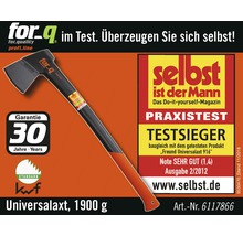 Universalaxt mit 1900 Gramm Gewicht von for-q