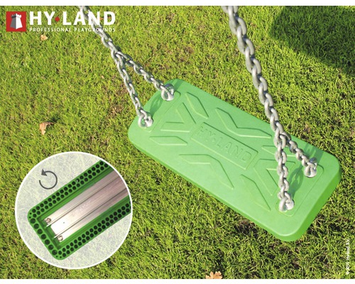 Grüner Schaukelsitz mit Kette für Kinderspielplatz
