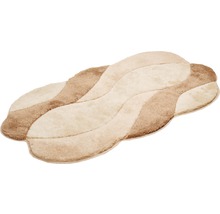 Badteppich Grund Carmen 70 x 120 cm beige braun