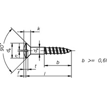 Holzschraube Linsensenkkopf m. Schlitz DIN 95 4x30 mm Messing brüniert, 200 Stück